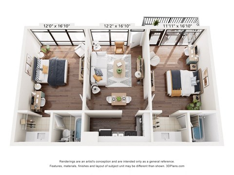 a 1 bedroom floorplan is shown in this image